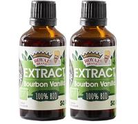 Royal Brand BIO Extrait naturel de vanille bourbon de Madagascar liquide de vanilla BIO 50 ml Pour la pâtisserie, la cuisine, la préparation de desserts et de boissons (Lot de 2)