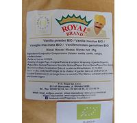 Royal Brand Poudre de gousses de vanille crues/Vanille moulue biologique/Qualité de produit exceptionnelle/Sans pesticides / 25g