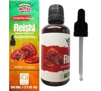 Royal Brand Supplément de champignon Reishi/Notre extrait de champignon Reishi favorise la longévité/Teinture de champignon Reishi - 50 ml / 1,7 Fl Oz