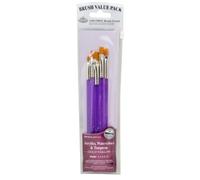 Royal Brosse 9133 différents Pinceaux en Fibre Taklon Or Lot de