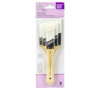 Royal Brush Crafter's Choice Lot de 3 pinceaux biseautés en Taklon Blanc Taille S à M