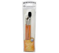 Royal Brush Sable/Camel Value Pack Brosse Set-4/Pkg