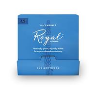 Royal by D'Addario Lot de 25 anches simples pour clarinette si bémol #2.5