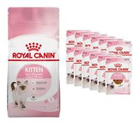 Royal Canin Duopack Aliment Complet Chatons 2e Âge 10kg + Kitten Bouchées En Sauce 12x85g
