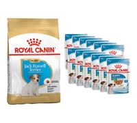 Royal Canin Duopack Nutrition Jack Russel Junior 3kg + Mini Puppy Aliment Complet Chiots 12x85g