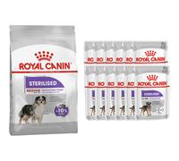 Royal Canin Duopack Sterilised Medium Canine Adult 12kg + Sterilised 12x85g