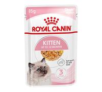 Royal Canin Feline Kitten bouchées en gelée | 12 x 85 g | Aliment complet pour chatons en deuxième phase de croissance jusqu'à 12 mois | En sachet pratique