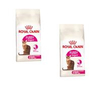 Royal Canin Fussy Exigent | Pack Double | 2 x 400 g | Alimentation complète pour Chats Adultes Difficiles | Combinaison d'arômes et Forme spéciale de croquettes | Riche en protéines