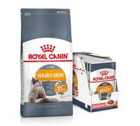 ROYAL CANIN Hair&Skin Care 10 kg + Intense BEAUTY en sauce 85 g x 12