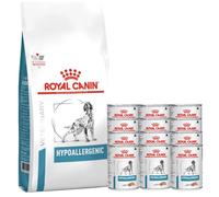 ROYAL CANIN Hypoallergenic 14kg+Hypoallergenic DR21 12x400g conserve