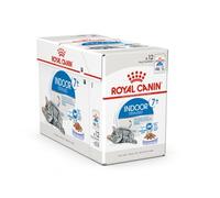 Royal Canin Indoor Sterilised 7+ | 12 x 85 g | Aliment Complet pour Chats à partir de 7 Ans | pour Les Chats stérilisés Vivant en intérieur | Morceaux en gelée