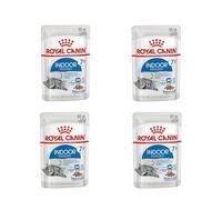 Royal Canin Indoor Sterilised 7+ | 12 x 85 g | Aliment Complet pour Chats à partir de 7 Ans | pour Les Chats stérilisés Vivant en intérieur | Morceaux en gelée