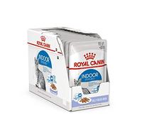 Royal Canin Indoor Sterilised en Gelée | 12 x 85 g | Aliment Complet pour Chats Adultes Vivant en intérieur | pour Chats stérilisés | Bouchées en gelée
