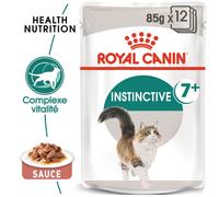 ROYAL CANIN INSTINCTIVE 7+ en Sauce | 12 x 85 g | Aliment Complet pour Chats âgés de Plus de 7 Ans | pour Soutenir la vitalité | Profil nutritionnel instinctivement préféré