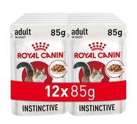 Royal Canin Instinctive Gravy | 12 x 85 g | Nourriture humide pour chats adultes | Petits morceaux en sauce | Pour soutenir un mode de vie sain