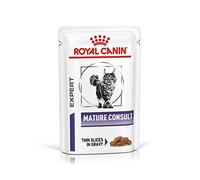 Royal Canin Mature Consult Feline | 12 x 85g | Aliment complet pour chats | Pour les chats d'âge mûr pour un apport optimal | En sachet fraîcheur