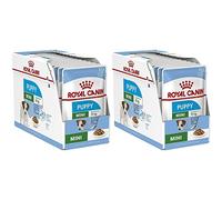 Royal Canin Mini Puppy | Lot de 2 | 2 x 12 x 85 g | Nourriture humide pour petits chiots | Jusqu'à 10 mois | Petits morceaux en sauce | Texture douce pour les dents de lait