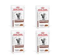 Royal Canin Veterinary Gastrointestinal | Pack de 4 | 4 x 12 x 85 g | Nourriture Humide pour Chats Adultes | Morceaux Fins en Sauce | en Cas de Troubles de l'absorption intestinale