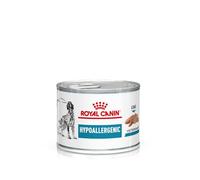 Royal Canin Veterinary Hypoallergenic Mousse | 12 x 200 g | Aliment Complet diététique pour Chiens Adultes | avec protéines hydrolysées | pour Le Soutien de la barrière cutanée