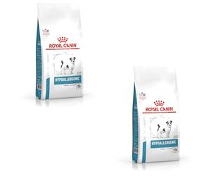 ROYAL CANIN Veterinary Hypoallergenic Small Dogs | Pack Double | 2 x 1 kg | Aliment Complet diététique pour Petits Chiens Adultes | pour Les Chiens présentant des Signes d'intolérance aux nutriments