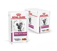 Royal Canin Veterinary Renal Chicken | 12 x 85 g | Aliment complet diététique pour chats adultes | Pour le soutien en cas de problèmes rénaux | En sachet fraîcheur