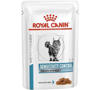 Royal Canin Veterinary Sensitivity Control | 12 x 85 g | Aliment diététique Complet pour Chats Adultes | pour réduire Les symptômes d'intolérance aux nutriments | Sauce Bites