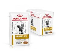 Royal Canin Veterinary Urinary s/o Moderate Calorie | Pack de 4 | 4 x 12 x 85 g | Aliment Complet diététique pour Chats | pour la dissolution des calculs de struvite | Valeur RSS Basse