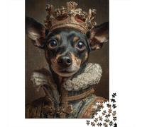 Royal Canine Dog Costume Puzzles 1000 Pieces Cadeau Unique Jeu Éducatif Challenge Toy À De Qualité Supérieure Peinture Art pour Adultes Et Enfants À Partir De 14 Ans 38x26cm/1000pcs