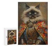 Royal Cat Armor Painting Puzzle 1000 Pièces Educa Jouet en Bois Cadeau Unique Décoration Intérieure Jeu Éducatif Challenge Toy Adultes Et Enfants À Partir De 14 Ans 300 PCS