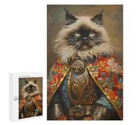 Royal Cat Armor Painting Puzzle 1000 Pièces Educa Jouet en Bois Cadeau Unique Décoration Intérieure Jeu Éducatif Challenge Toy Adultes Et Enfants À Partir De 14 Ans 1000 PCS