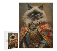 Royal Cat Armor Painting Puzzle 1000 Pièces Educa Jouet en Bois Cadeau Unique Décoration Intérieure Jeu Éducatif Challenge Toy Adultes Et Enfants À Partir De 14 Ans 500 PCS