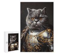 Royal Cat Armor Portrait -1 Puzzle 1000 Pièces Educa Jouet en Bois Cadeau Unique Décoration Intérieure Jeu Éducatif Challenge Toy Adultes Et Enfants À Partir De 14 Ans 1000 PCS