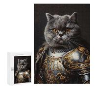 Royal Cat Armor Portrait -1 Puzzle 1000 Pièces Educa Jouet en Bois Cadeau Unique Décoration Intérieure Jeu Éducatif Challenge Toy Adultes Et Enfants À Partir De 14 Ans 300 PCS