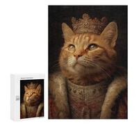 Royal Cat Portrait Artwork Puzzle 300 Pièces Educa Jouet en Bois Cadeau Unique Décoration Intérieure Jeu Éducatif Challenge Toy Adultes Et Enfants À Partir De 14 Ans 300 PCS