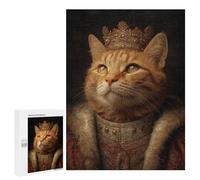 Royal Cat Portrait Artwork Puzzle 500 Pièces Educa Jouet en Bois Cadeau Unique Décoration Intérieure Jeu Éducatif Challenge Toy Adultes Et Enfants À Partir De 14 Ans 500 PCS