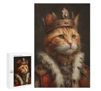 Royal Cat Portrait Painting-5 Puzzle 1000 Pièces Educa Jouet en Bois Cadeau Unique Décoration Intérieure Jeu Éducatif Challenge Toy Adultes Et Enfants À Partir De 14 Ans 1000 PCS