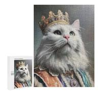 Royal Cat Portrait Painting-8 Puzzle 1000 Pièces Educa Jouet en Bois Cadeau Unique Décoration Intérieure Jeu Éducatif Challenge Toy Adultes Et Enfants À Partir De 14 Ans 500 PCS