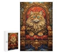 Royal Cat Throne Decor-5 Puzzle 1000 Pièces Educa Jouet en Bois Cadeau Unique Décoration Intérieure Jeu Éducatif Challenge Toy Adultes Et Enfants À Partir De 14 Ans 1000 PCS