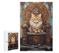 Royal Cat Throne Majesty Puzzle 1000 Pièces Educa Jouet en Bois Cadeau Unique Décoration Intérieure Jeu Éducatif Challenge Toy Adultes Et Enfants À Partir De 14 Ans 1000 PCS