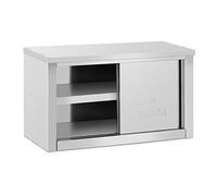 Royal Catering Armoire Murale en INOX avec Portes Coulissantes - pour Cuisine 900 x 400 x 500 mm - Capacité de Charge 60 kg