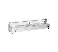 Royal Catering Bain-marie - 5 x GN - 1/2 - Avec robinet de vidange RCBM-5