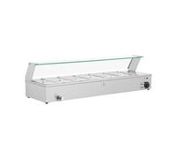 Royal Catering Bain Marie Professionnel 6 x 3.5 L 2000 W Électrique INOX | Thermostaté