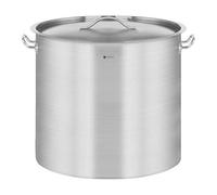Royal Catering Casserole Induction Fond Rapporté Sandwich Triple (12 L, Ø 25 cm, Avec Couvercle, Inox Aluminium, Poignées Cool Touch)