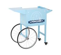 Royal Catering Chariot À Pop Corn Pour Machine À Popcorn Professionnelle Sur Roue RCPT-BBWS-1 (Coloris Bleu, Tôle D'Acier Peinte, 4 Roues, 2 Freins, Compartiment De Rangement)