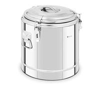 Royal Catering Conteneur Isotherme Boîte Norvégienne RCTP-22E (22L, Fermoirs Grenouille, Acier Inoxydable, Double Paroi, Chaud Jusqu'à 12 H durant)