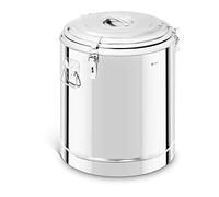 Royal Catering Conteneur Isotherme Boîte Norvégienne RCTP-60E (60L, Fermoirs Grenouille, Acier Inoxydable, Double Paroi, Chaud Jusqu'à 12 H durant)