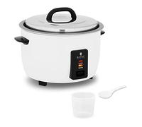 Royal Catering Cuiseur À Riz Électrique, 1 550 W, 10 Litres, Inox | Autocuiseur de Riz, Cuiseur Vapeur Cuit-Riz, Cuve Aluminium Antiadhésive, Verre Mesureur et Cuillère