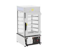 Royal Catering Cuiseur vapeur professionnel avec 5 grilles de 30 x 29,5 cm de 30 à 110 °C - Cuit vapeur Vitrine chauffante Vitrine chauffante