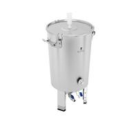 Royal Catering Cuve De Fermentation Fermenteur Bière Conique RCBM-44CF (30 litres, Thermomètre : °C / °F, 2 poignées, Robinet à Bille et Soupape, Orifice Barboteur, INOX)