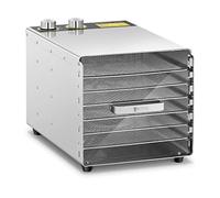 Royal Catering Déshydrateur Alimentaire Séchoir D Aliments D'Aliments De Nourriture RCDA-500/23S (500 W, 33-80 °C, 6 Étages, Minuterie 0-30 h, Inox)